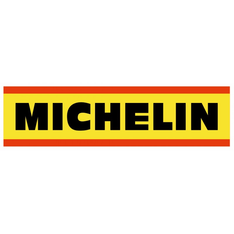 Stickers Michelin vintage jaune et rouge - Stickers AZ
