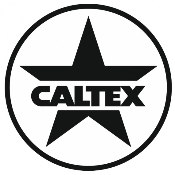 Sticker Caltex noir logo