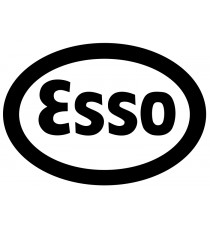 Stickers Esso logo noir