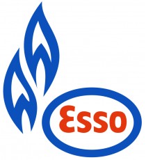 Stickers Esso logo rouge