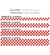 Sticker damier noir et blanc