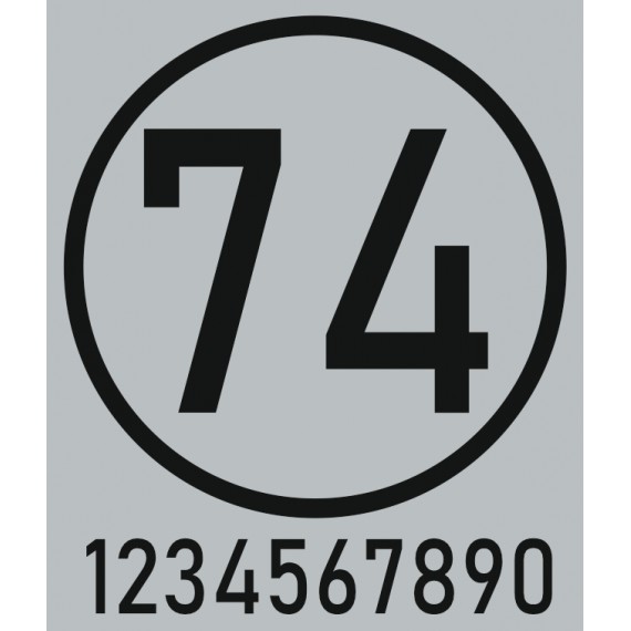 Sticker numéro voiture (N° seul)
