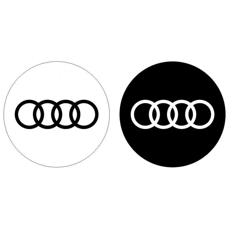 Stickers Audi cache roue (noir ou blanc) - Stickers AZ