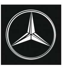 Stickers Mercedes (logo avec fond noir)