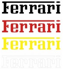 Stickers FERRARI (lettre seules)