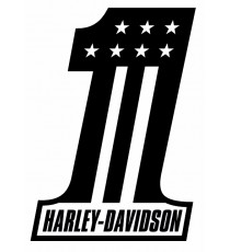 Stickers Harley Davidson noir