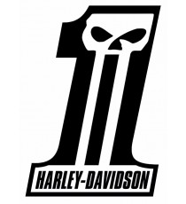 Stickers Harley Davidson tete de mort