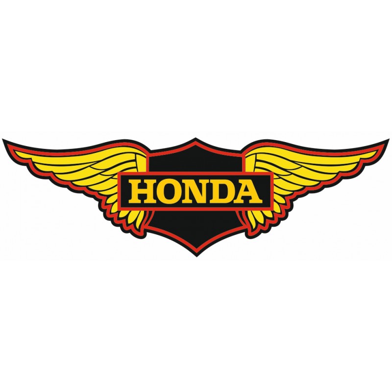 stickers honda vintage jaune