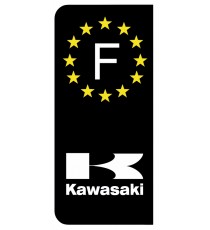 Stickers Kawasaki plaque immatriculation