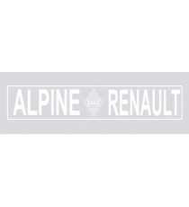 Stickers Alpine bandeau blanc