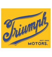 Stickers Triumph jaune vintage