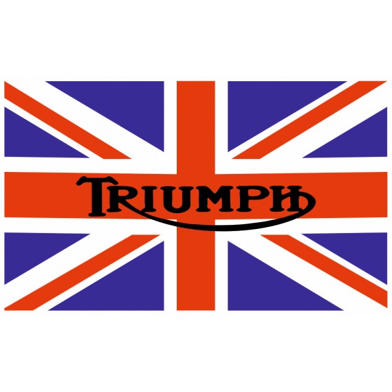 STICKER AUTOCOLLANT REFLECHISSANT DRAPEAU ANGLAIS UNION JACK REFLECTIVE TRIUMPH 