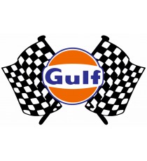 Stickers Gulf damier drapeau